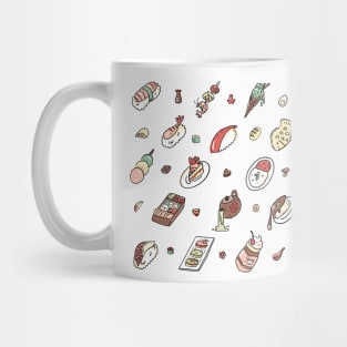 Japanese Food and Snacks Pattern Mug